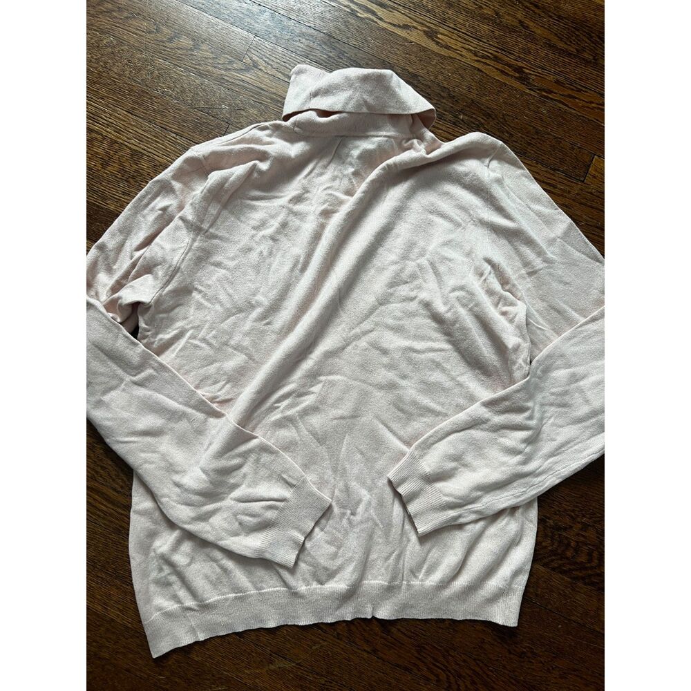 Ralph Lauren Silk Cotton Blend Light Pink Turtleneck Sweater Women's Size Large